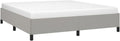 Hellgraues Stoffpolster-Doppelbett mit stabilen Standfuessen und vollflaechigem Lattenrost, hochwertiger Bettrahmen fuer moderne Schlafzimmer 160 x 200 cm