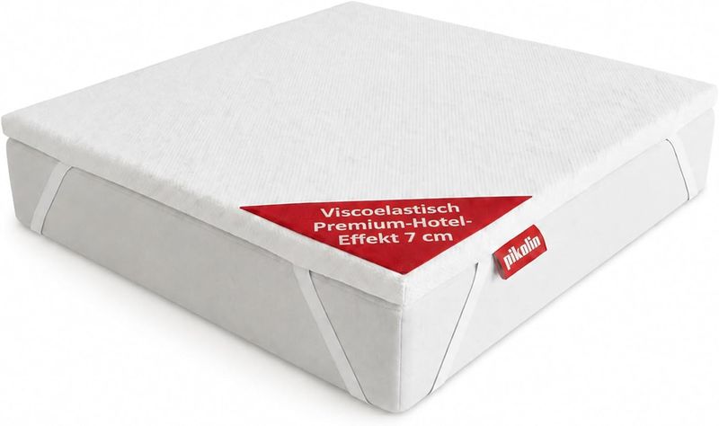 7 cm dicker viskoelastischer Premium-Matratzentopper im Hotelstandard, mehrzonige Unterstuetzung 135 x 190 cm